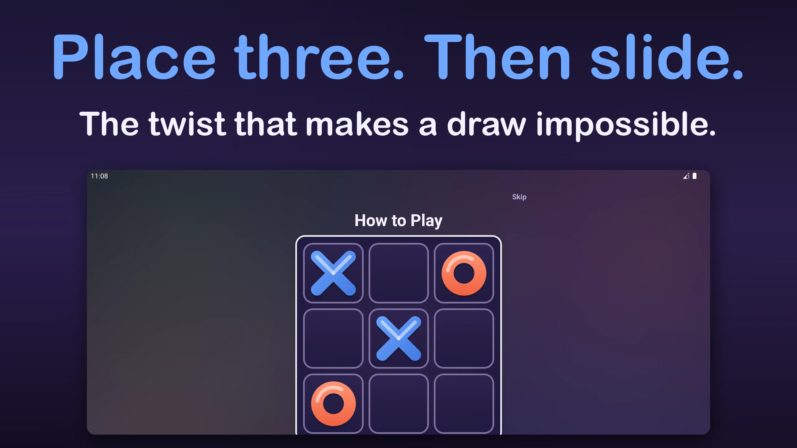 Tic Tac Toe: Slide XO, No Draw screenshot