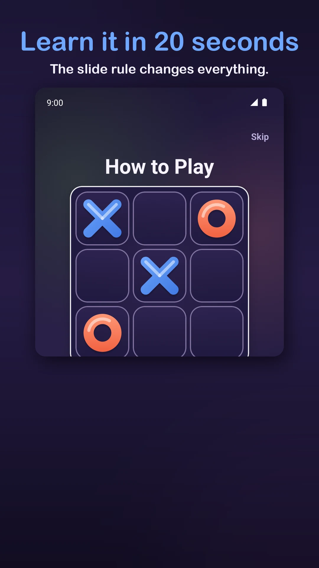 Tic Tac Toe: Slide XO, No Draw screenshot